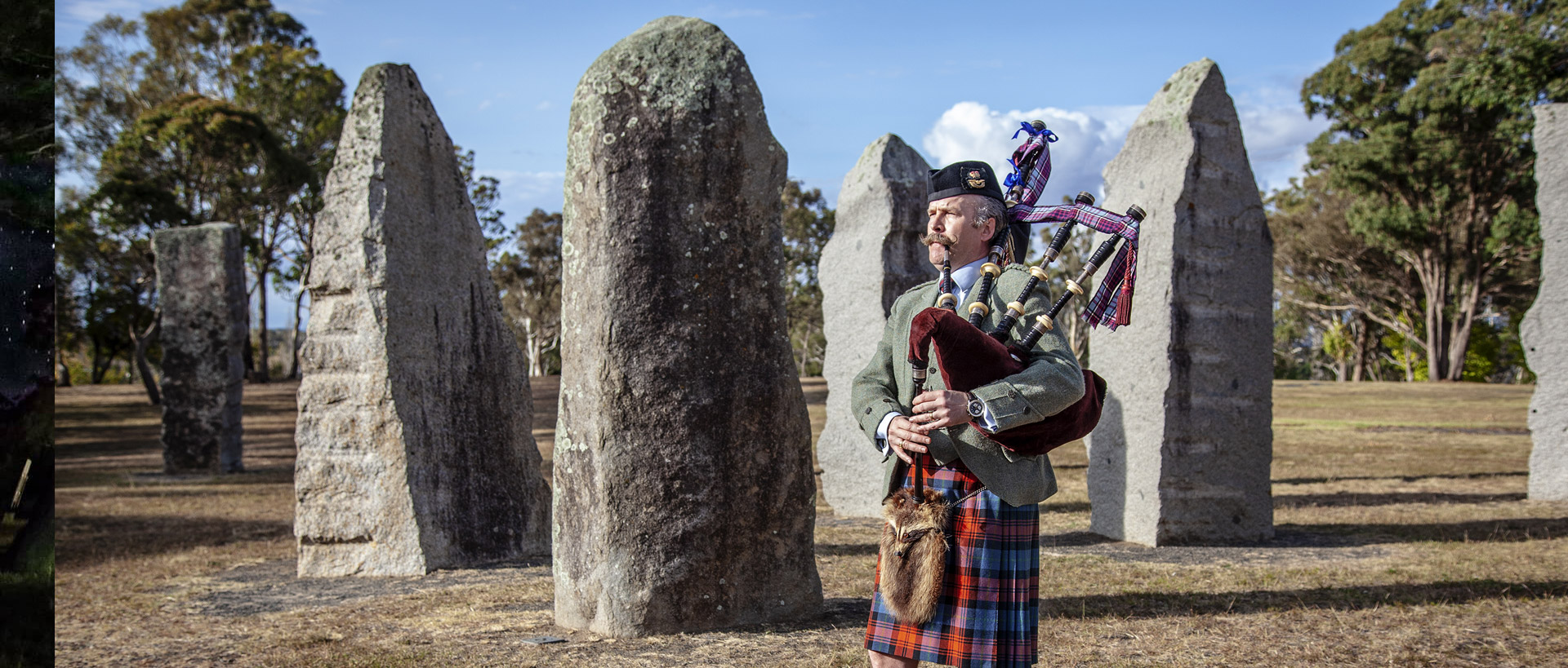 bagpipes at the Standing Stones